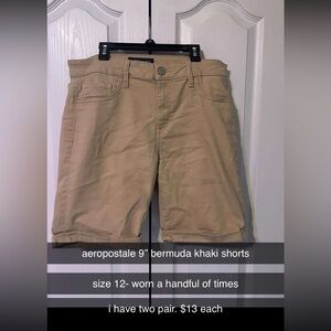 aeropostale khaki shorts 9” bermuda